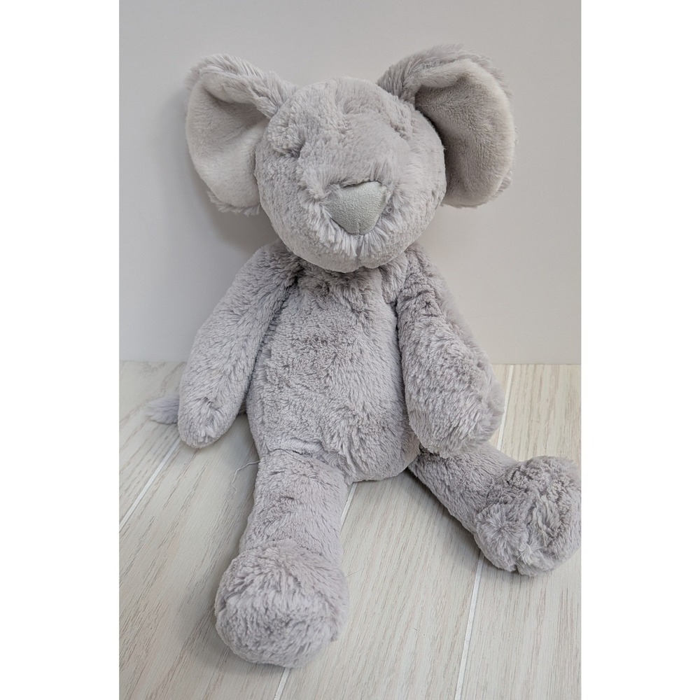 Manhattan Toys Mimi Mouse Gray Soft Plush Stuffed Animal white ears